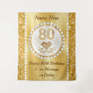 Backdrop for 80th Birthday, 80th Birthday Ideas, Tapestry