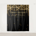 Backdrop Sweet 16 Gold String Lights
