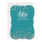 Backdrop Sweet 16 Teal Silver Glitter Confetti