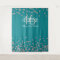 Backdrop Sweet 16 Teal Silver Glitter Confetti