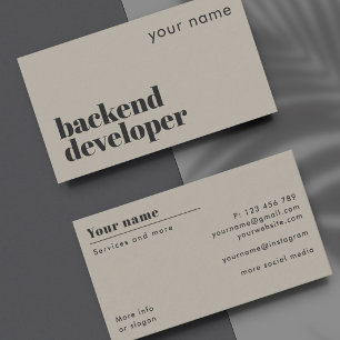 Backend developer modern Business Card