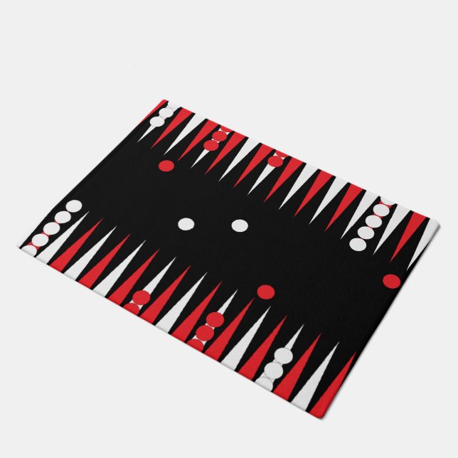 Backgammon Board Game Doormat (Angled)