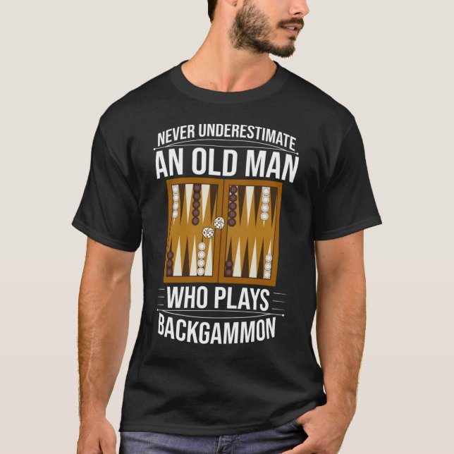 Backgammon Board Game Player Rules T-Shirt (Front)