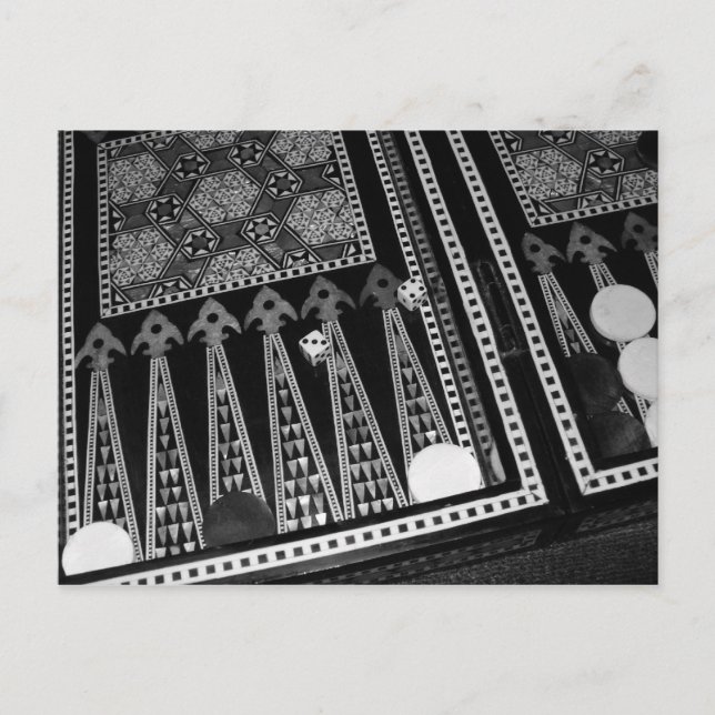 Backgammon Board Postcard (Front)