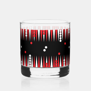 Backgammon Board  Whiskey Glass
