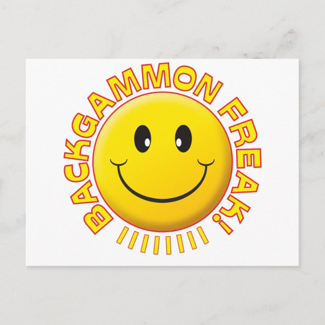 Backgammon Freak Smile Postcard (Front)