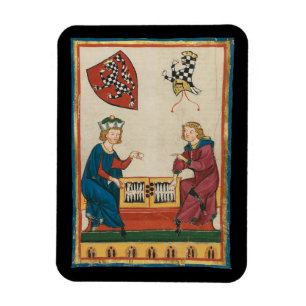 Backgammon Game, 14th Century Mediaeval Art Magnet