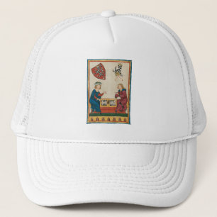Backgammon Game, 14th Century Mediaeval Art Trucker Hat