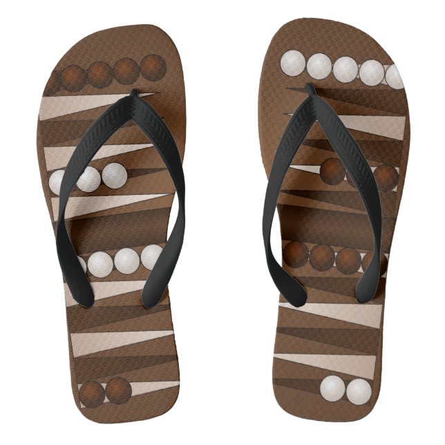 Backgammon Game Board Thongs (Footbed)