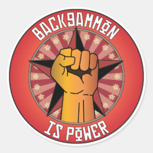 Backgammon Is Power Classic Round Sticker