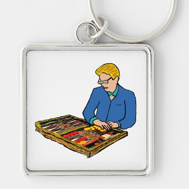 Backgammon Key Ring (Front)