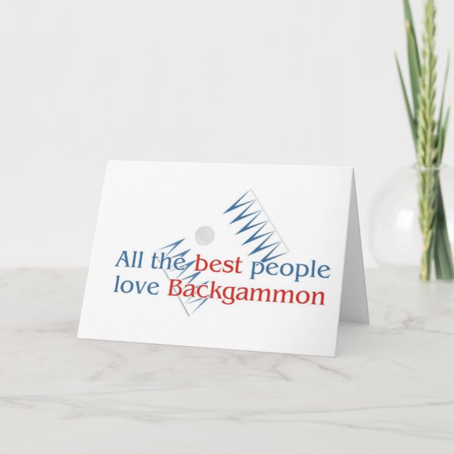 Backgammon Lover's greetings Card (Front)