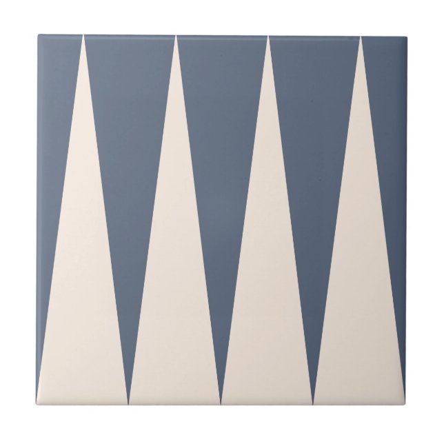 Backgammon Pattern Blue Tile (Front)