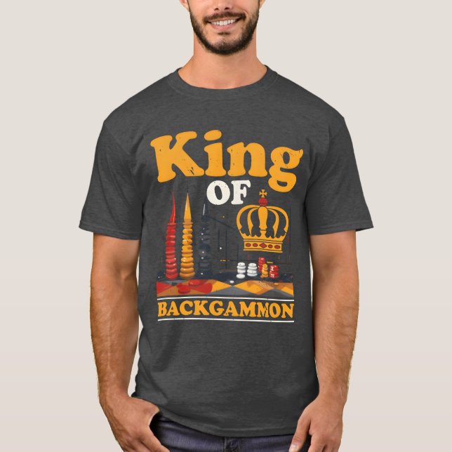Backgammon Player Strategy Board Game Dice Game fu T-Shirt (Front)