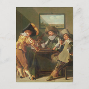 Backgammon Players, 17th century Postcard
