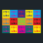 Backgammon Pop Art Poster<br><div class="desc">Backgammon Pop Art. If Backgammon is your hobby,  occupation,  or obsession,  show it with great Backgammon t-shirts,  mugs,  stickers,  and more.  They're also great gifts for other Backgammon fans!</div>