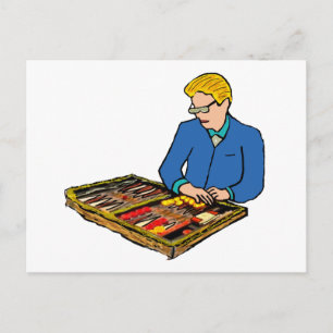 Backgammon Postcard