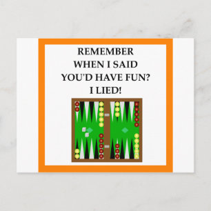 backgammon postcard