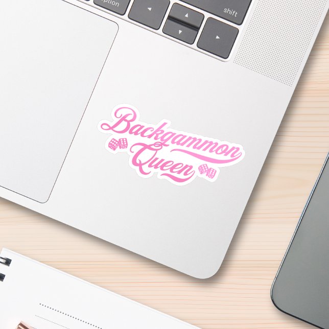 Backgammon Queen Pink Custom-Cut Vinyl Sticker (Creator Uploaded)