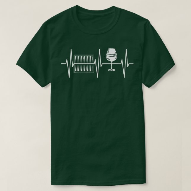 Backgammon Shirt Funny Wine Lover Backgammon Playe (Design Front)