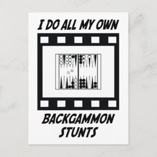 Backgammon Stunts Postcard