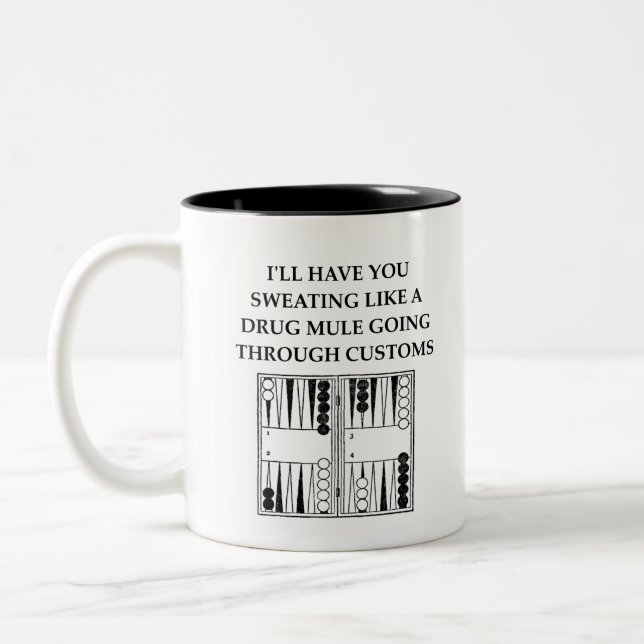 backgammon Two-Tone coffee mug (Left)