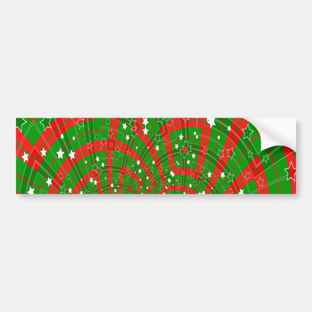 background abstract christmas pattern bumper stick sticker (Front)