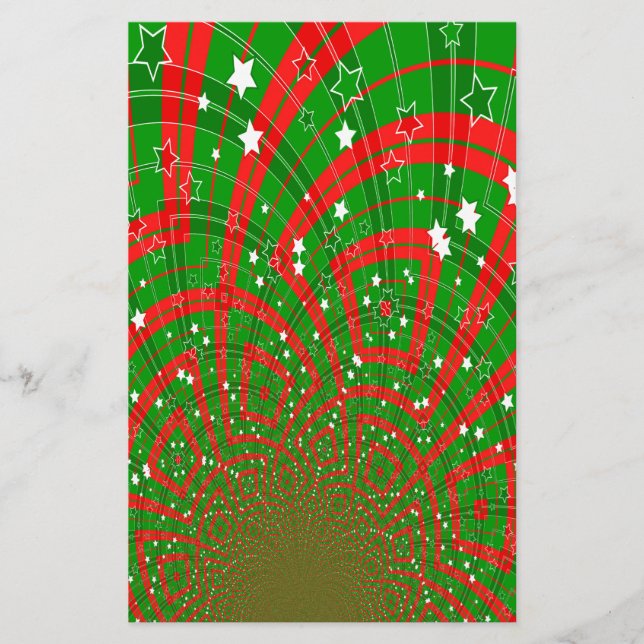 background abstract christmas pattern stationery (Front)