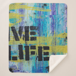 Background abstract graffiti sherpa blanket