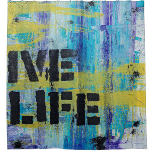 Background abstract graffiti shower curtain