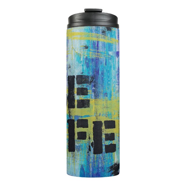 Background abstract graffiti thermal tumbler (Front)