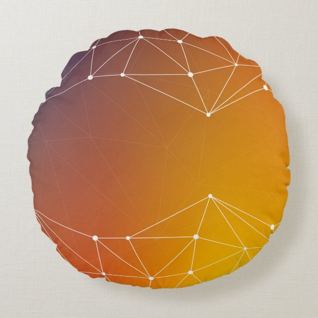 Background abstract line round cushion (Front)