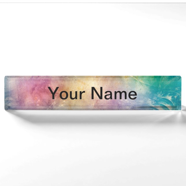 Background Antique Apophysis Fractals I Nameplate (Front)