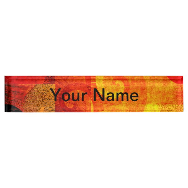 Background Antique Spirals Nameplate (Front)