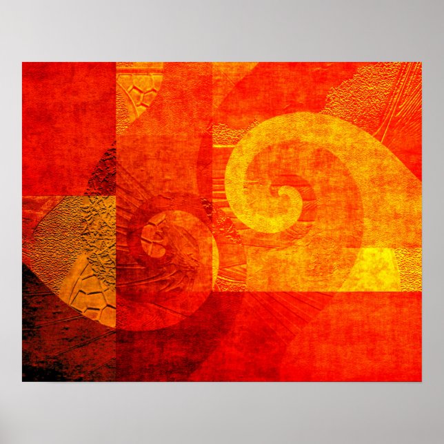 Background Antique Spirals Poster (Front)