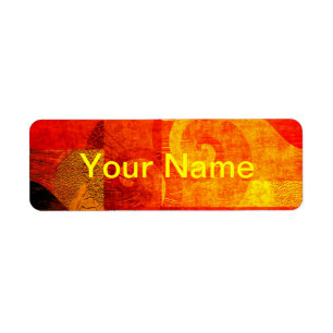 Background Antique Spirals Return Address Label