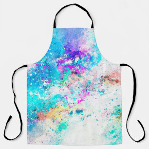Background art abstract watercolor apron
