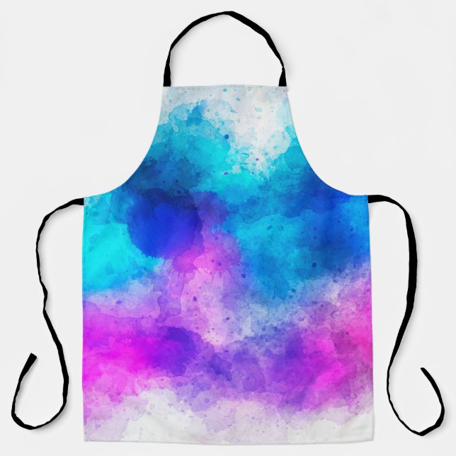 Background art abstract watercolor apron (Front)