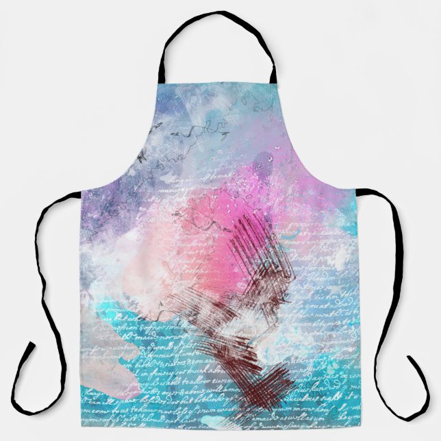 Background art abstract watercolor apron (Front)