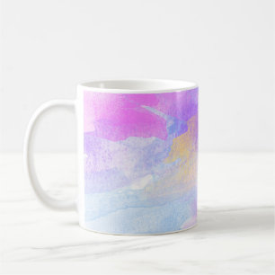 Background art abstract watercolor coffee mug