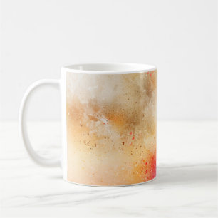 Background art abstract watercolor coffee mug