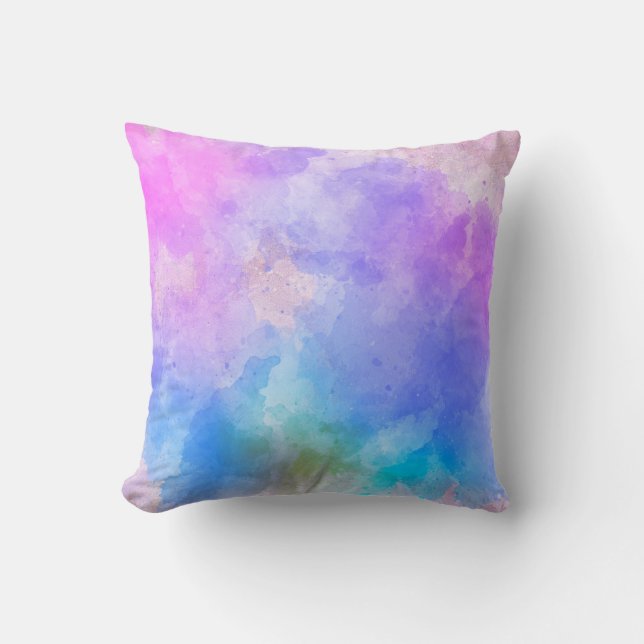Background art abstract watercolor cushion (Front)