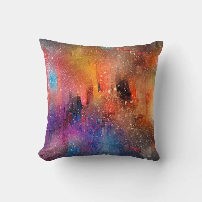 Background art abstract watercolor cushion (Front)