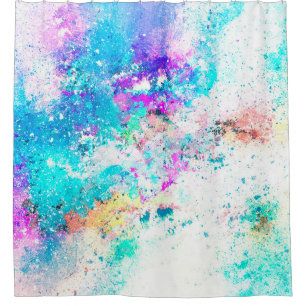 Background art abstract watercolor shower curtain