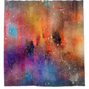 Background art abstract watercolor shower curtain