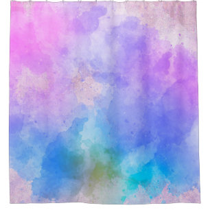 Background art abstract watercolor shower curtain
