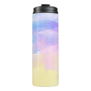Background art abstract watercolor thermal tumbler