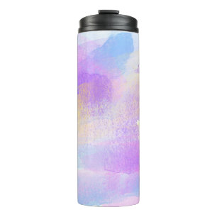 Background art abstract watercolor thermal tumbler