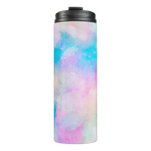 Background art abstract watercolor thermal tumbler