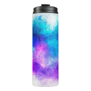Background art abstract watercolor thermal tumbler